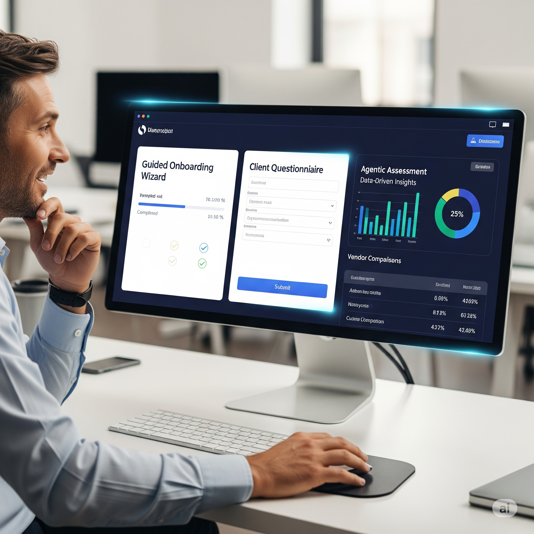 A clear dashboard showing business insights